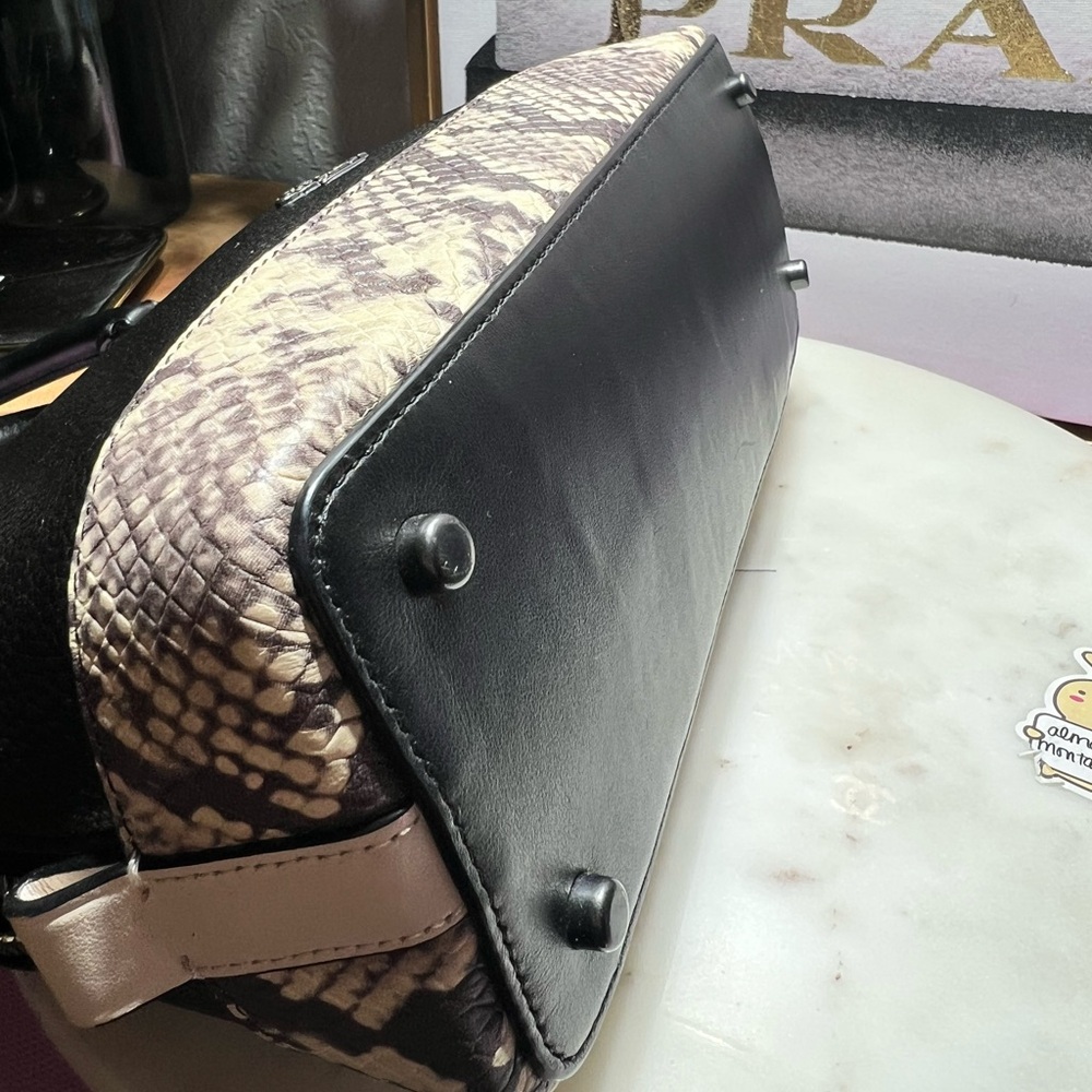 Coach Mini Sierra Satchel Black and grey Satchel with Exotic Accents EUC - Picture 7 of 14